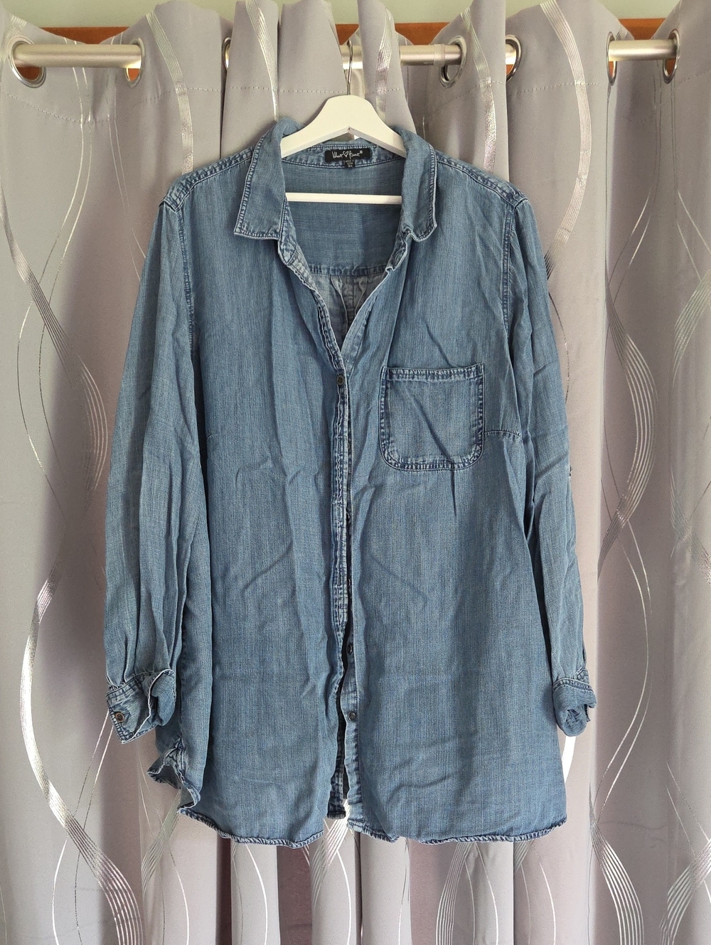 Velvet Heart Light Blue Denim Shirt 3X